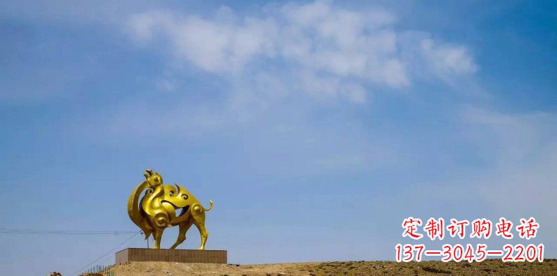 河南公园抽象骆驼景观铜雕