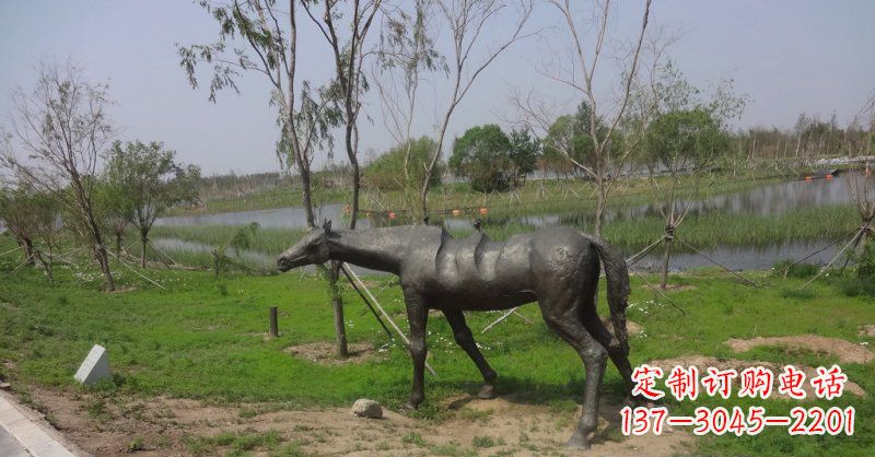 河南公园抽象马景观铜雕