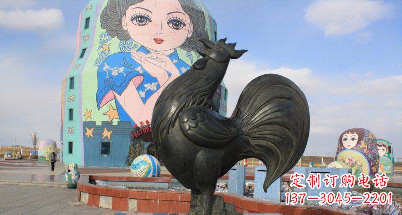 河南艺术精美的公鸡雕塑