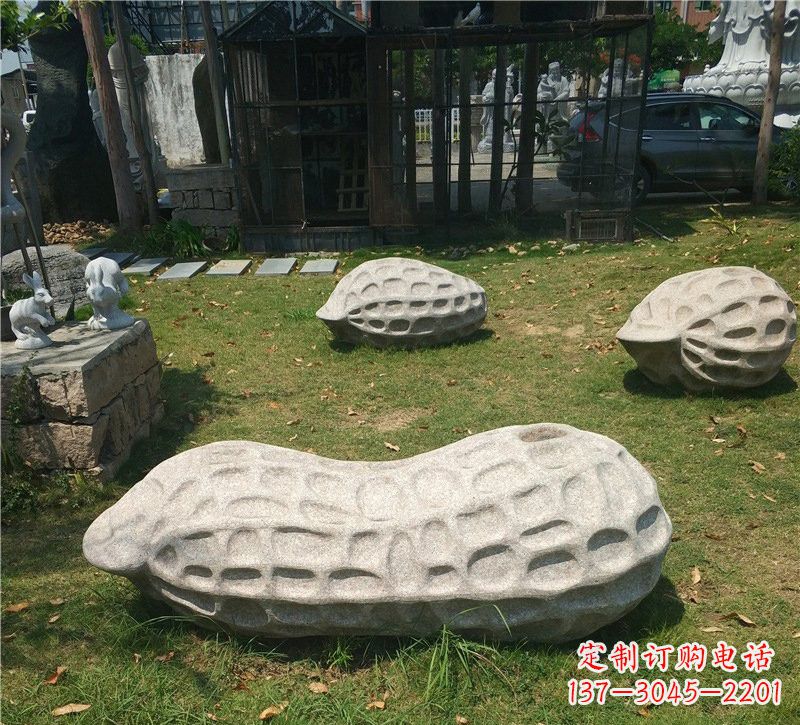 河南精美大理石花生雕塑