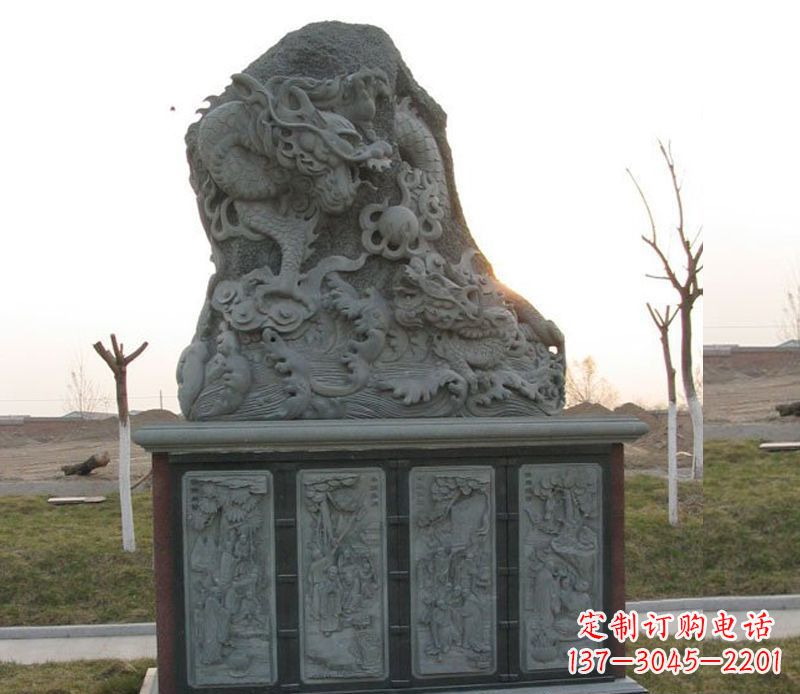 河南精美的大理石龙雕塑