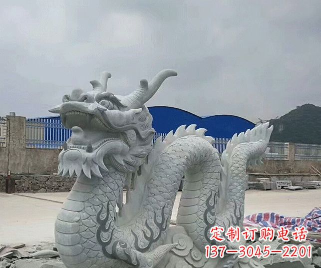 河南大理石生肖龙景观石雕