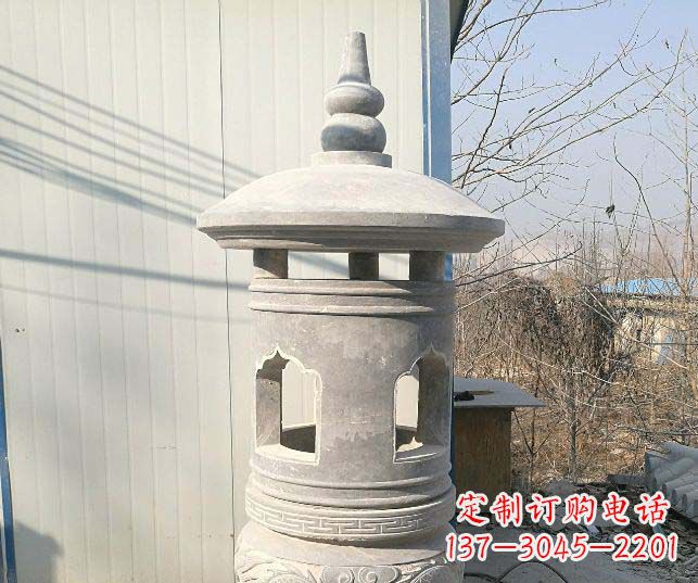 河南精美公园大理石石灯雕塑