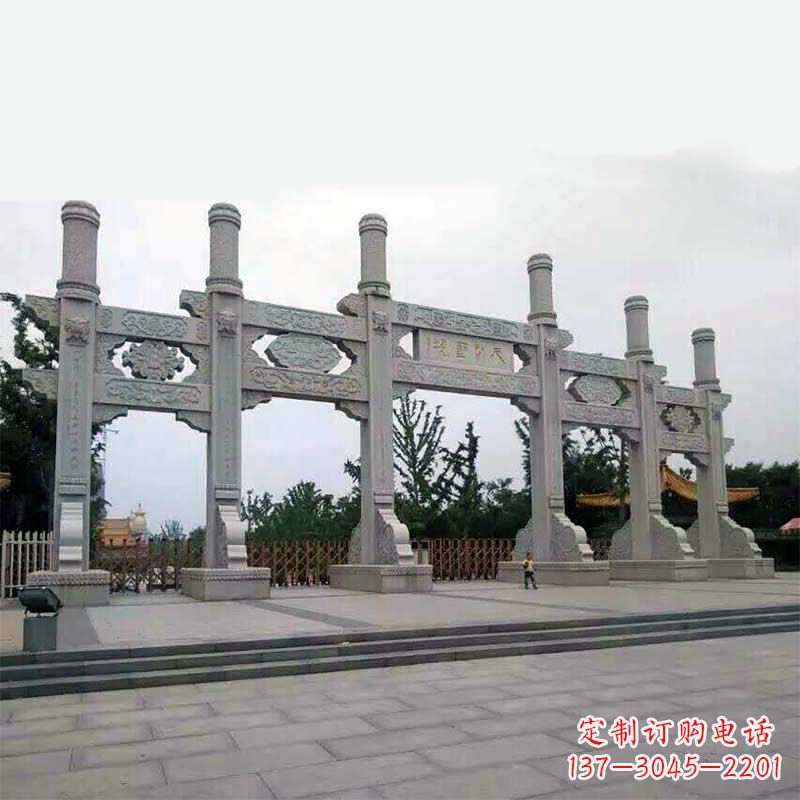 河南公园大门五门无楼牌坊