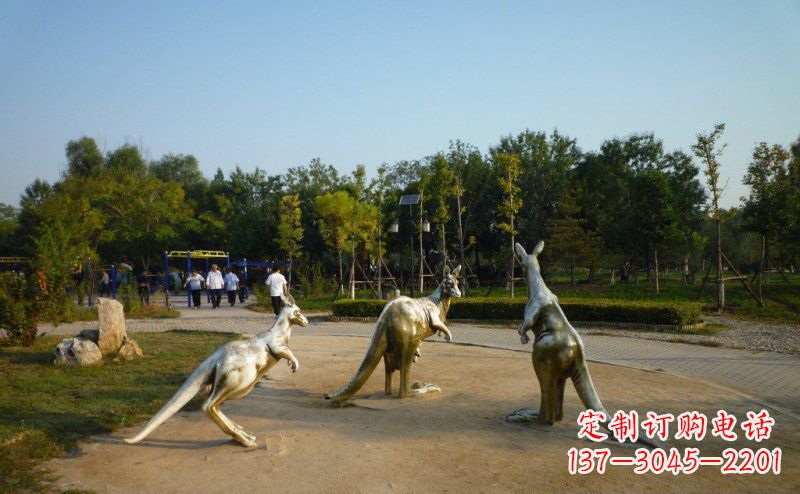 河南高质量袋鼠铜雕