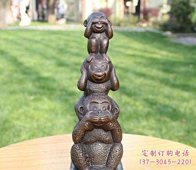 河南高品质铜雕罗汉叠罗汉塑像
