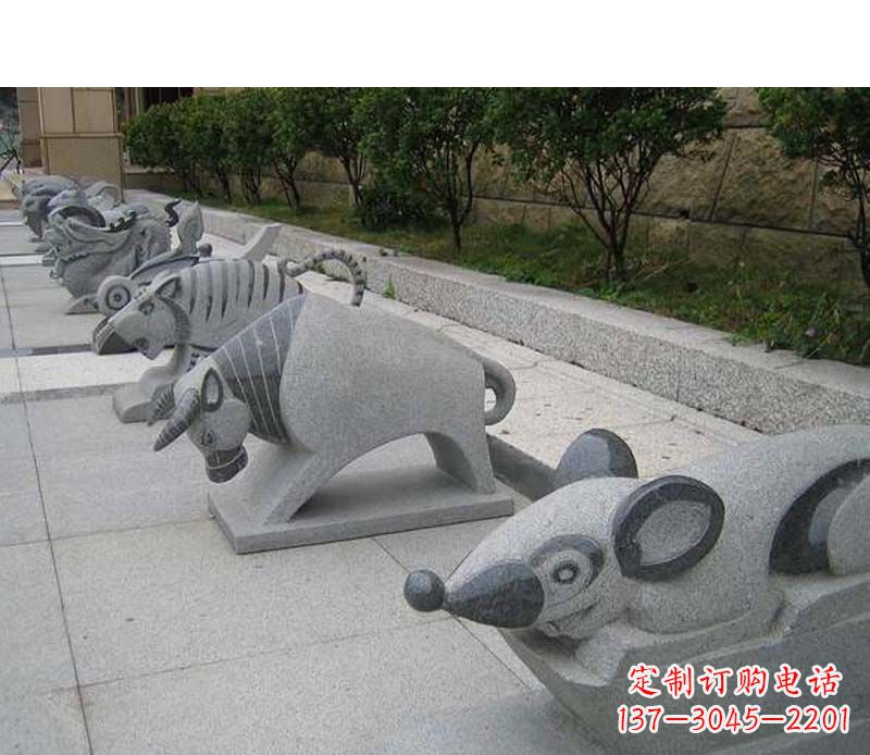 河南十二生肖动物雕塑