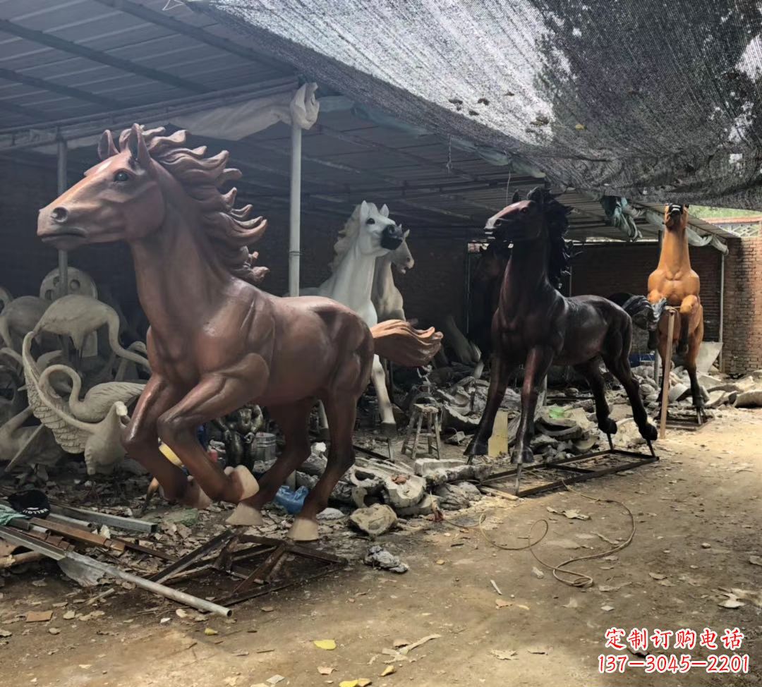 河南精美马头铜雕塑