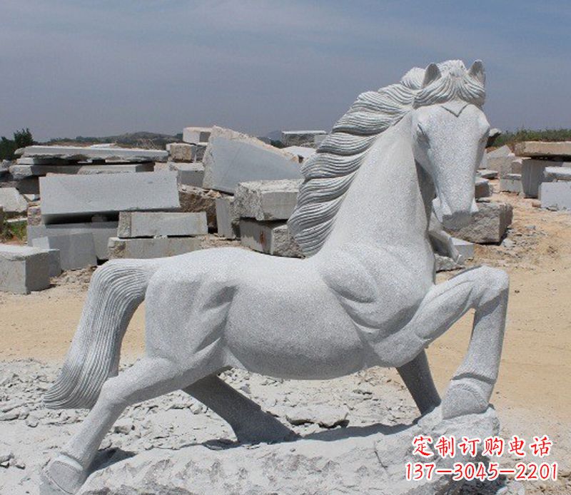 河南公园动物小马雕塑
