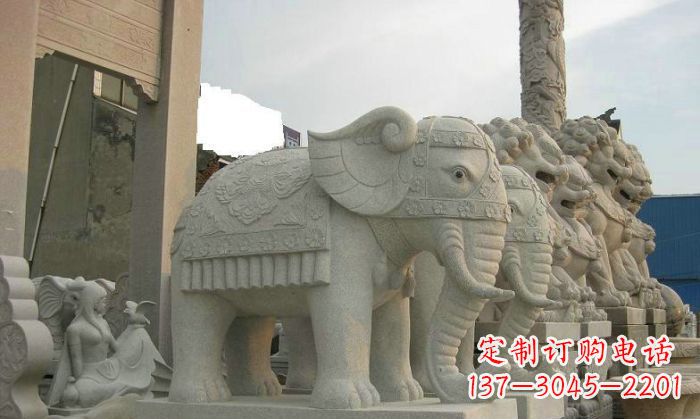 河南产品名称优雅雕塑大象招财雕塑