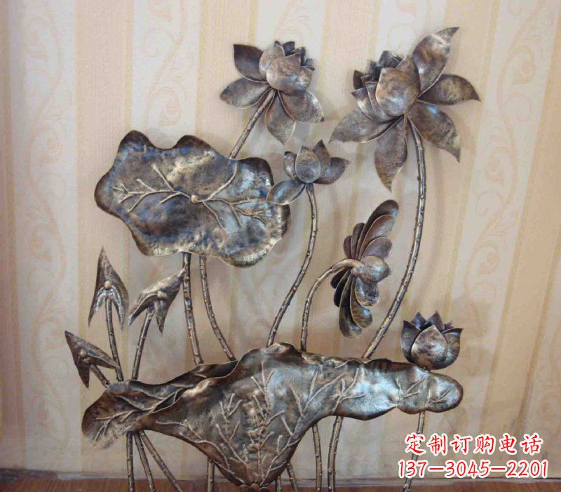 河南中领雕塑精美莲花锻铜雕塑景观