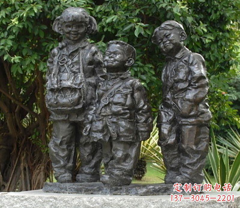河南中领雕塑可爱儿童铜雕欣赏