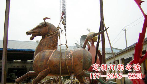 河南公园仿古马动物铜雕