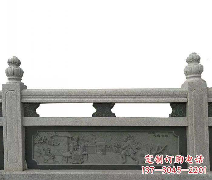 河南中领雕塑艺术品-公园仿古石雕栏板