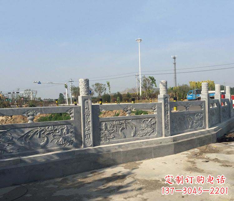 河南风格各异的精美公园仿古石栏板雕塑
