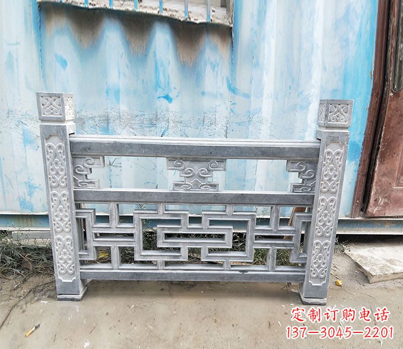 河南艺术精美的公园仿古石栏板雕刻