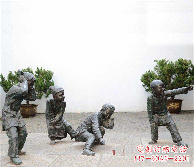 河南愉悦童年,珍藏宝贝铜雕小孩