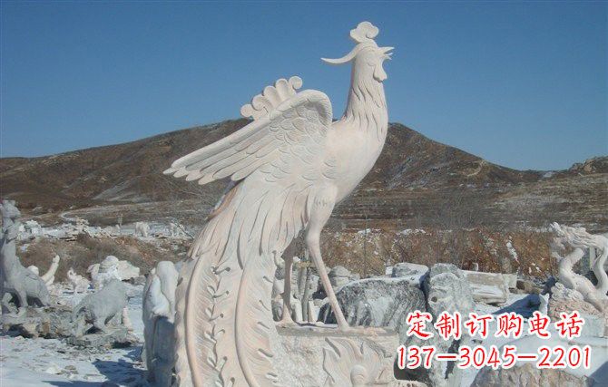 河南精美大型凤凰石雕