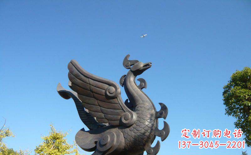 河南艺术雕塑 | 公园凤凰铜雕
