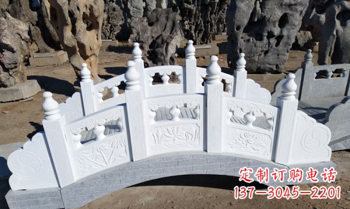 河南手工雕刻的汉白玉拱桥雕塑