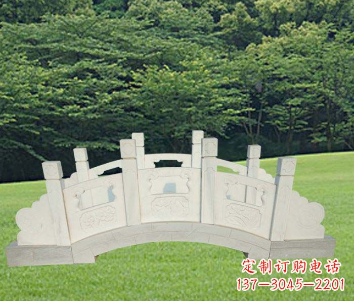 河南手工精美汉白玉石拱桥雕塑