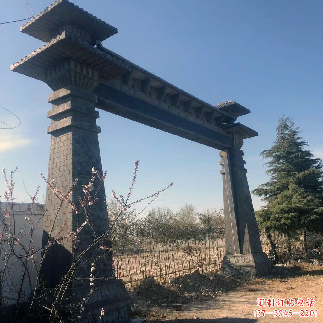 河南公园汉阙大门石雕