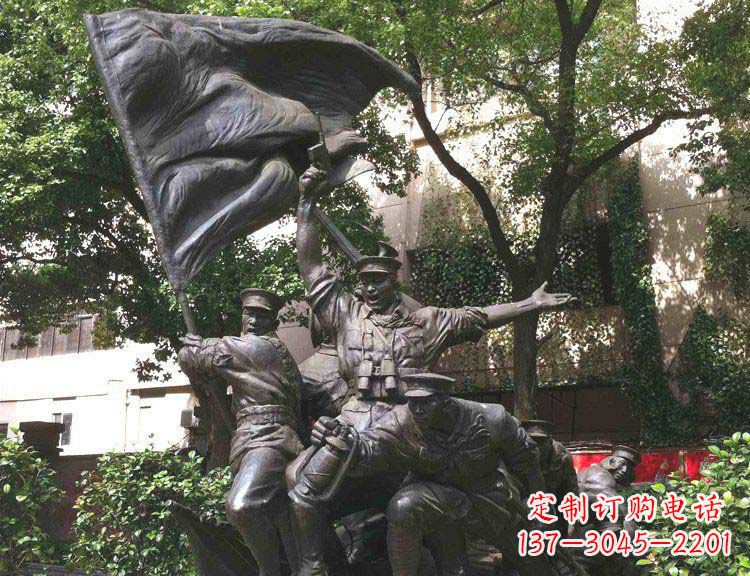 河南中领雕塑纪念红军战斗的铜雕塑