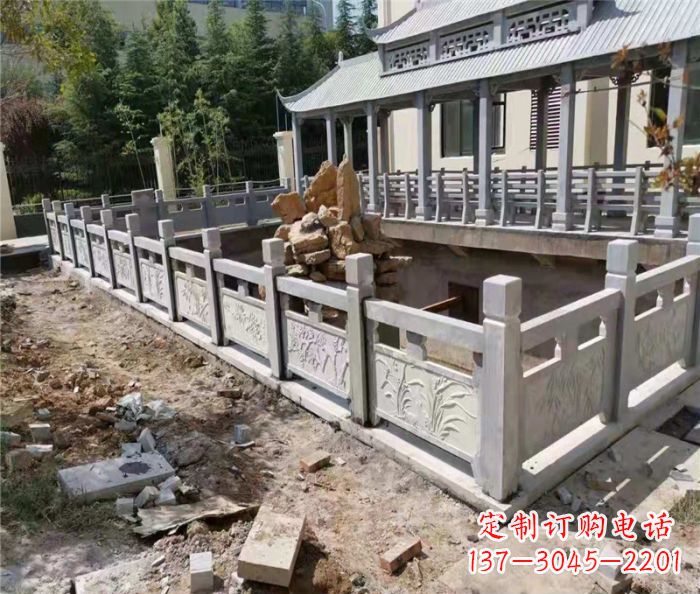 河南公园景观大理石浮雕栏板_2