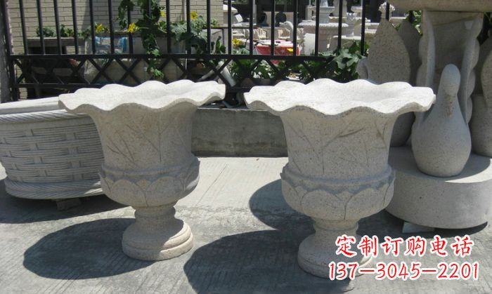 河南大理石花盆雕塑