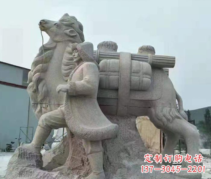河南公园景观大理石骆驼石雕