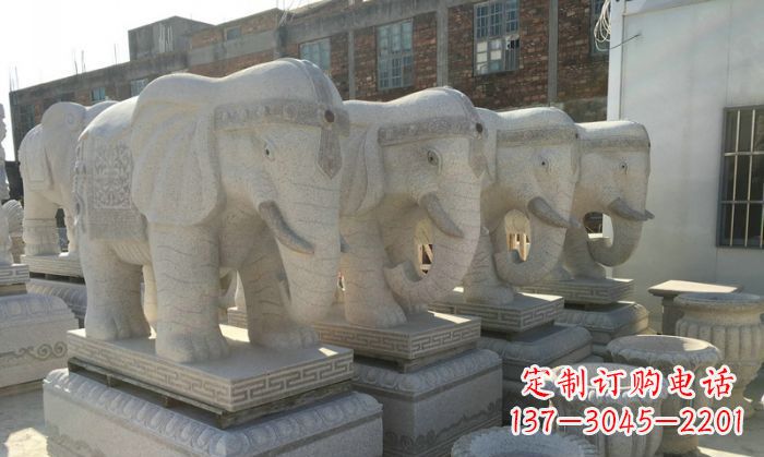 河南缅甸大理石缅甸大象雕塑