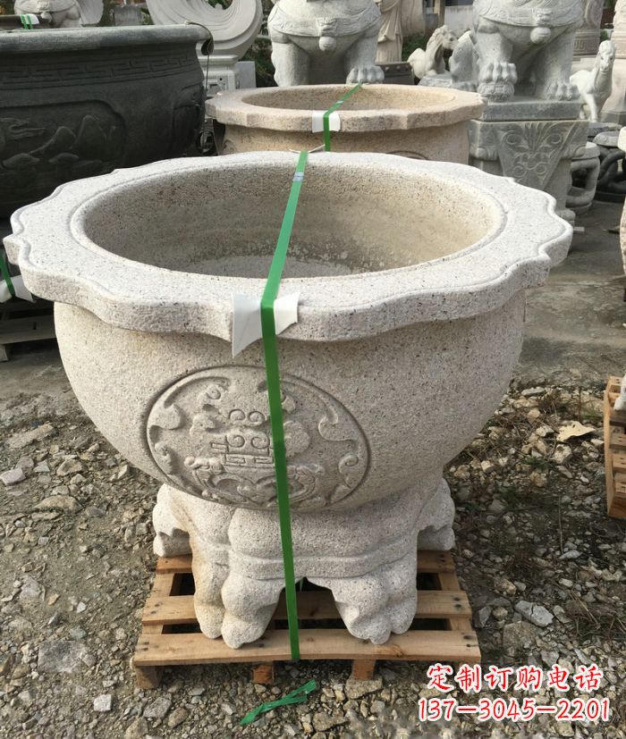 河南高品质大理石水缸雕塑