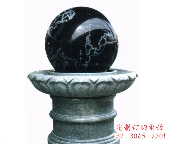 河南公园景观风水球喷泉石雕 (3)