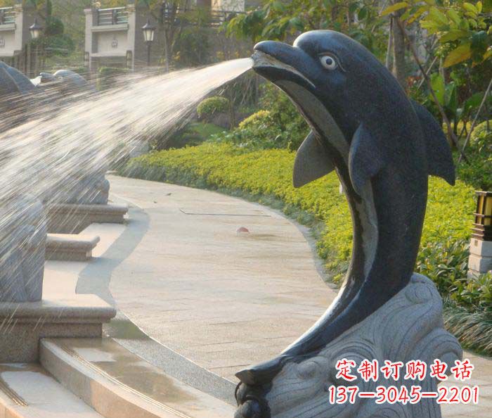 河南现代公园景观海豚雕塑