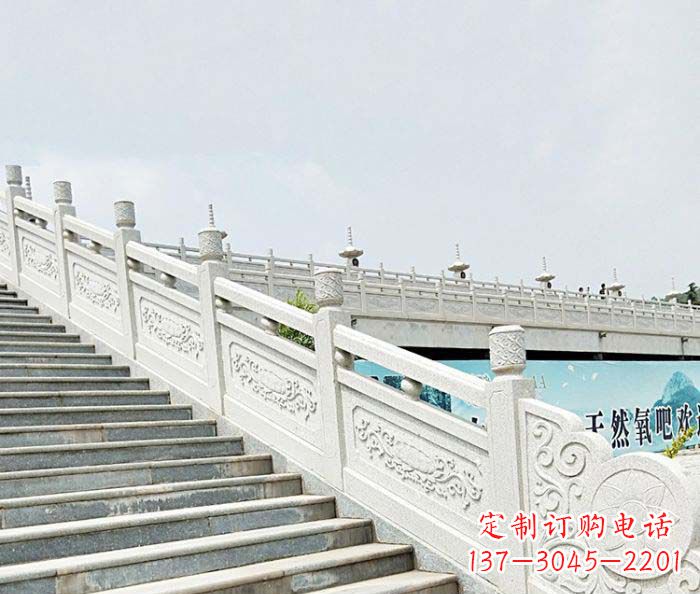 河南精美绝伦的汉白玉石栏板雕塑