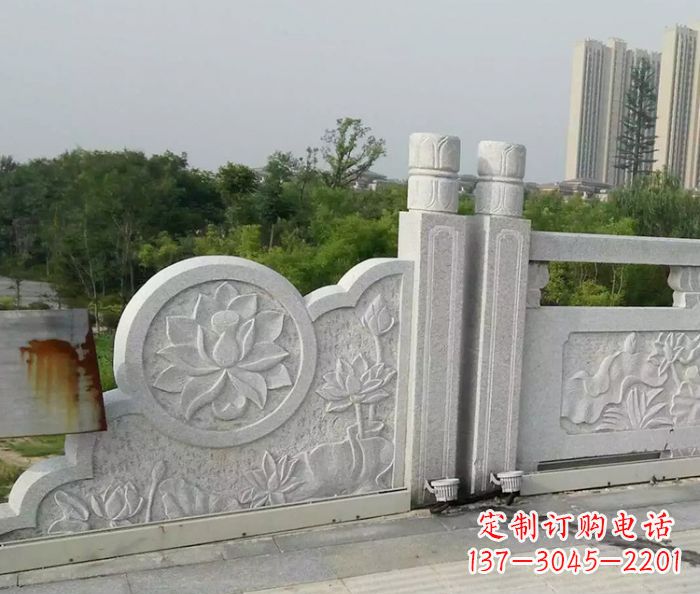 河南汉白玉石雕栏板