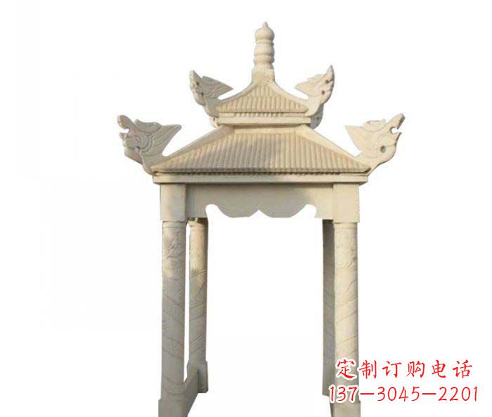 河南高品质园林石雕凉亭