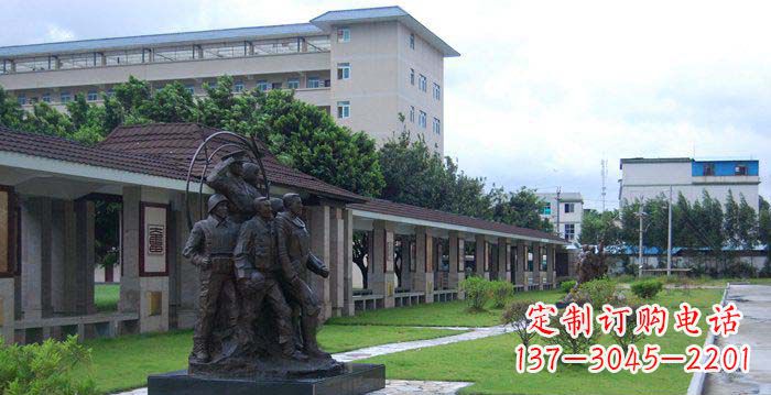 河南公园军人人物铜雕