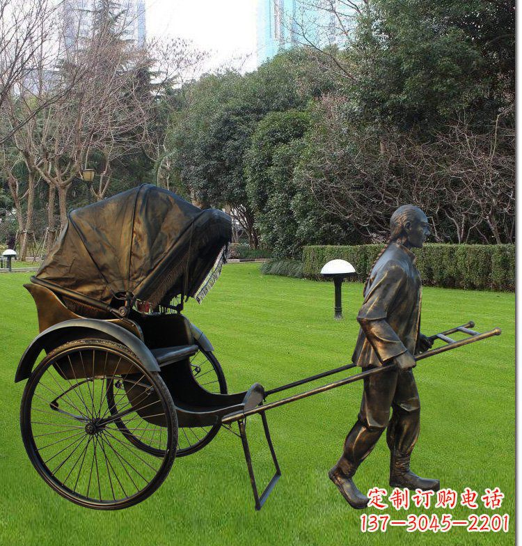 河南艺术纪念·传统文化·黄包车雕塑