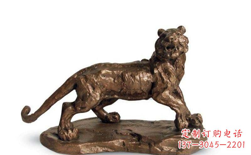河南公园老虎动物铜雕
