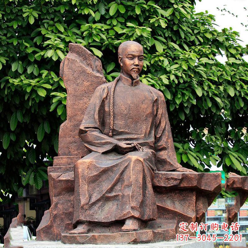 河南清朝名人叶天士纯铜雕像