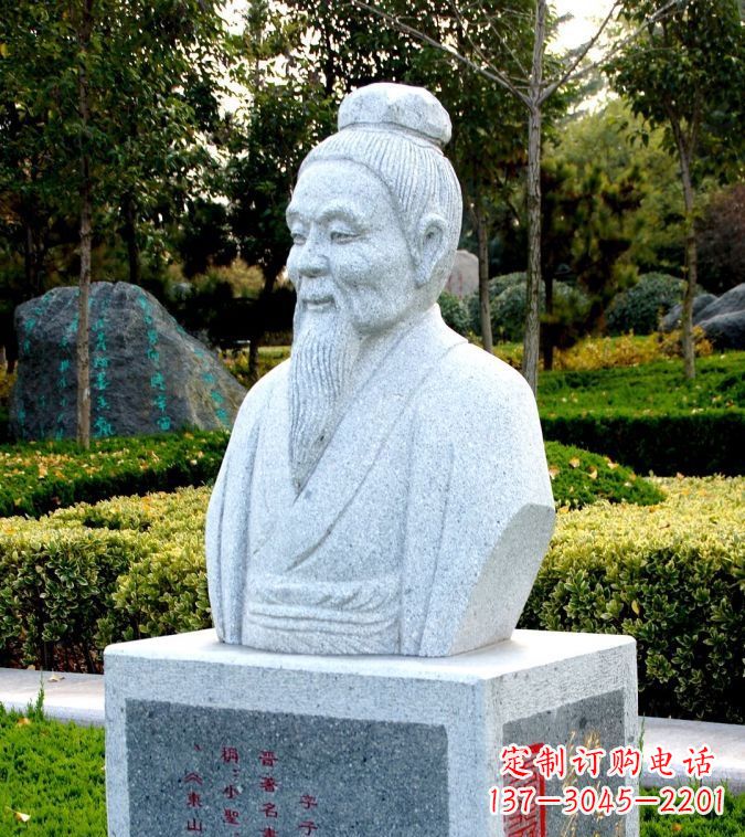 河南以历史名人头像捕捉历史文脉——由中领雕塑定制的王献之石雕头像
