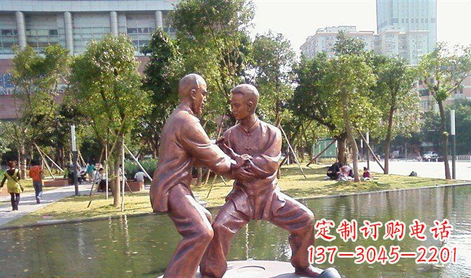 河南太极拳铜雕精美工艺品