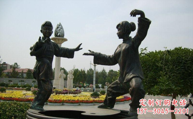 河南艺术精灵传统太极拳铜雕