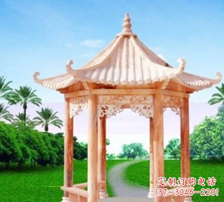 河南公园六角凉亭石雕