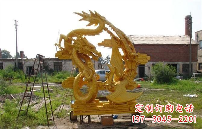 河南产品名称“象征吉祥,唤醒美好——中领雕塑铜雕龙凤呈祥”