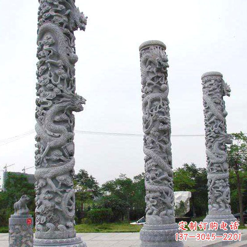河南公园龙柱雕塑