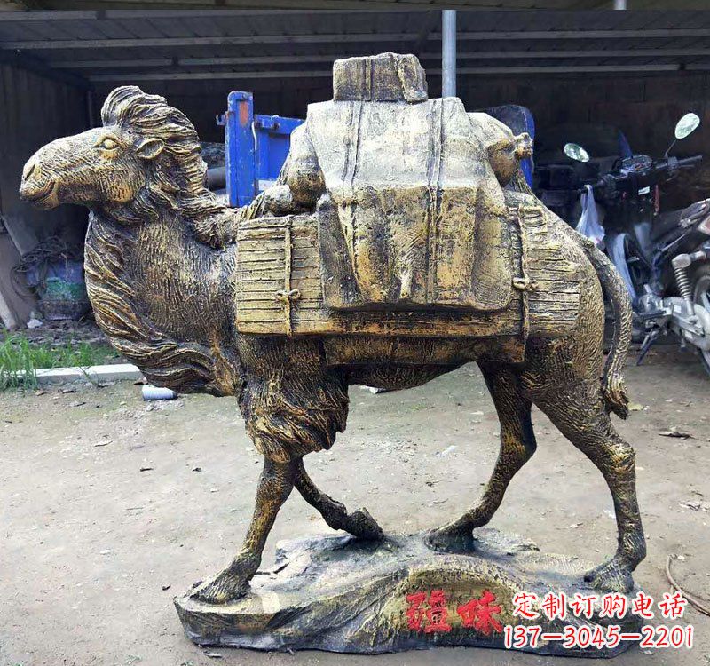 河南新颖华丽的骆驼铜雕定制