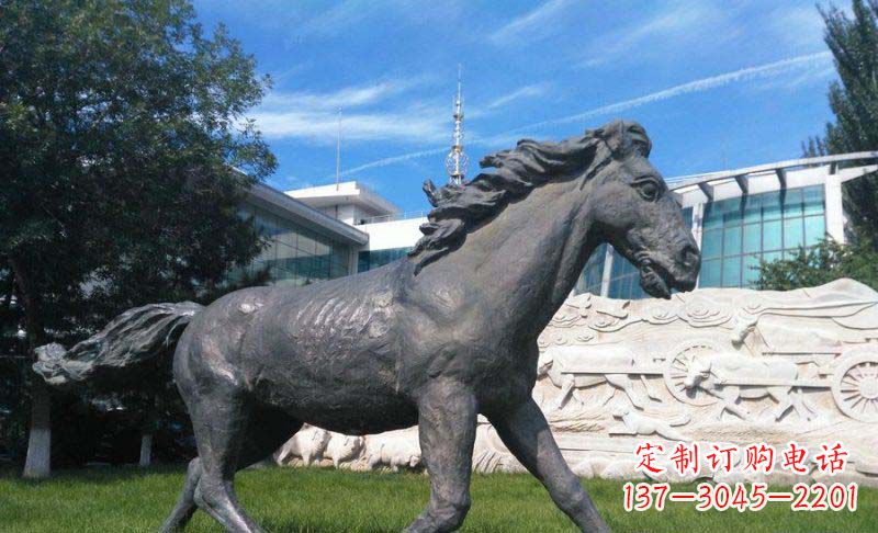河南马动物铜雕塑