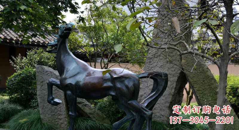 河南公园马动物铜雕 (6)